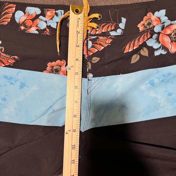 Billabong Men's Board Shorts Size 28 Recycler Pro Tribong Series Black And Blue - Picture 8 of 16